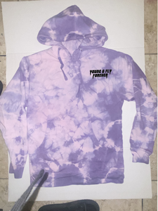 Custom dyed light pink and purple hoodie (super limited)
