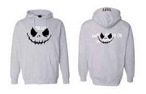 NEW! Limited  BLACK  demon face ( Grey Heather   hoodie)