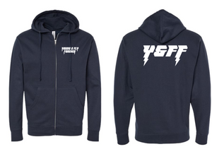 New Navy Lightning zip up hoodie (limited)