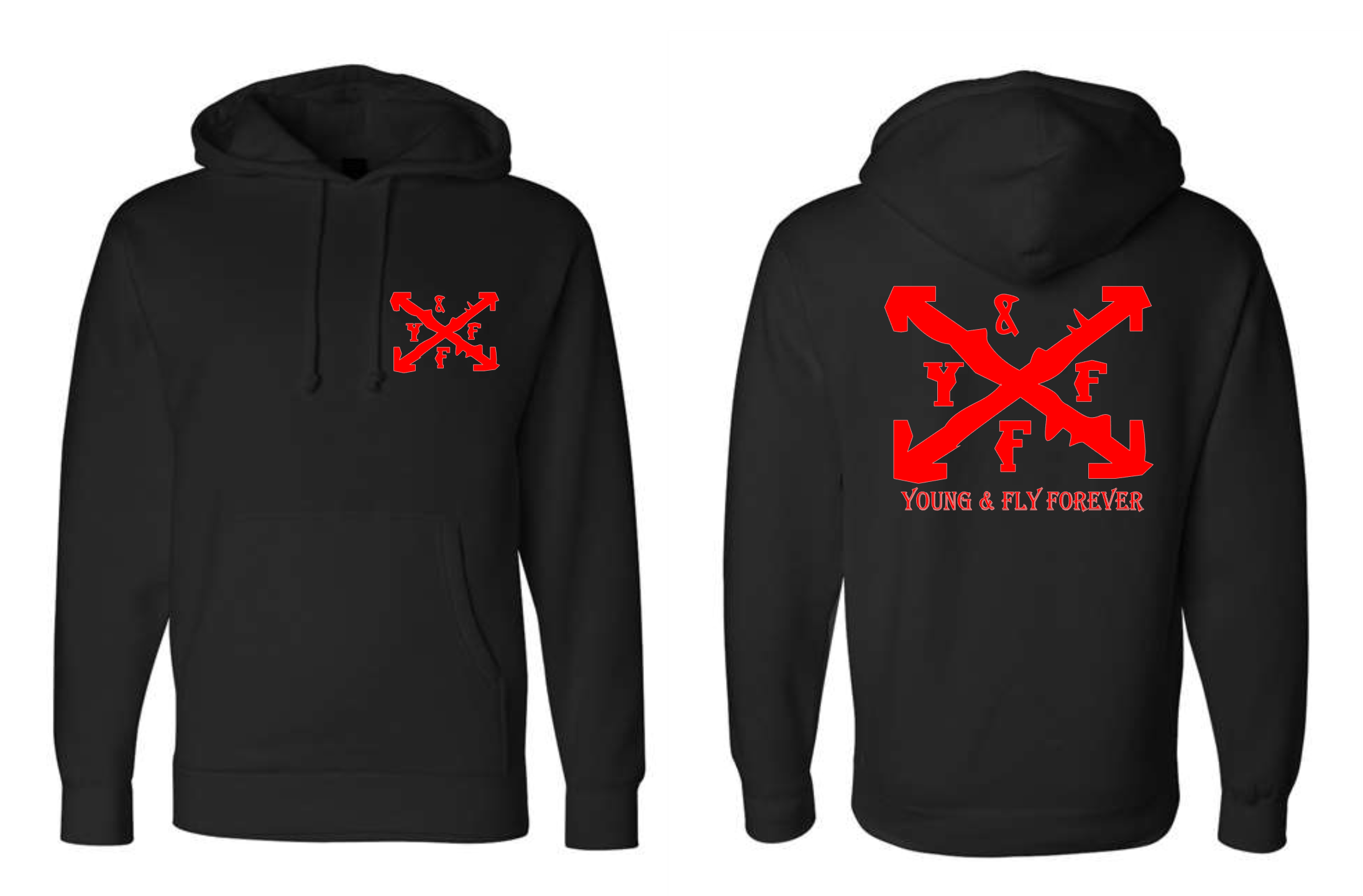 NEW! Sceen printed Distressed RED  X HOODIES