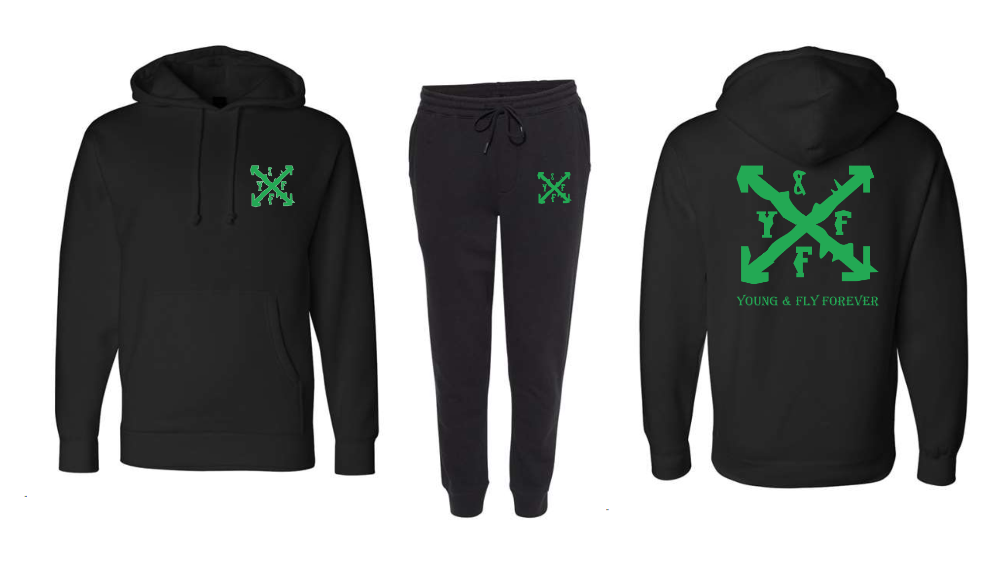 Y&FF Distressed GREEN X SETS