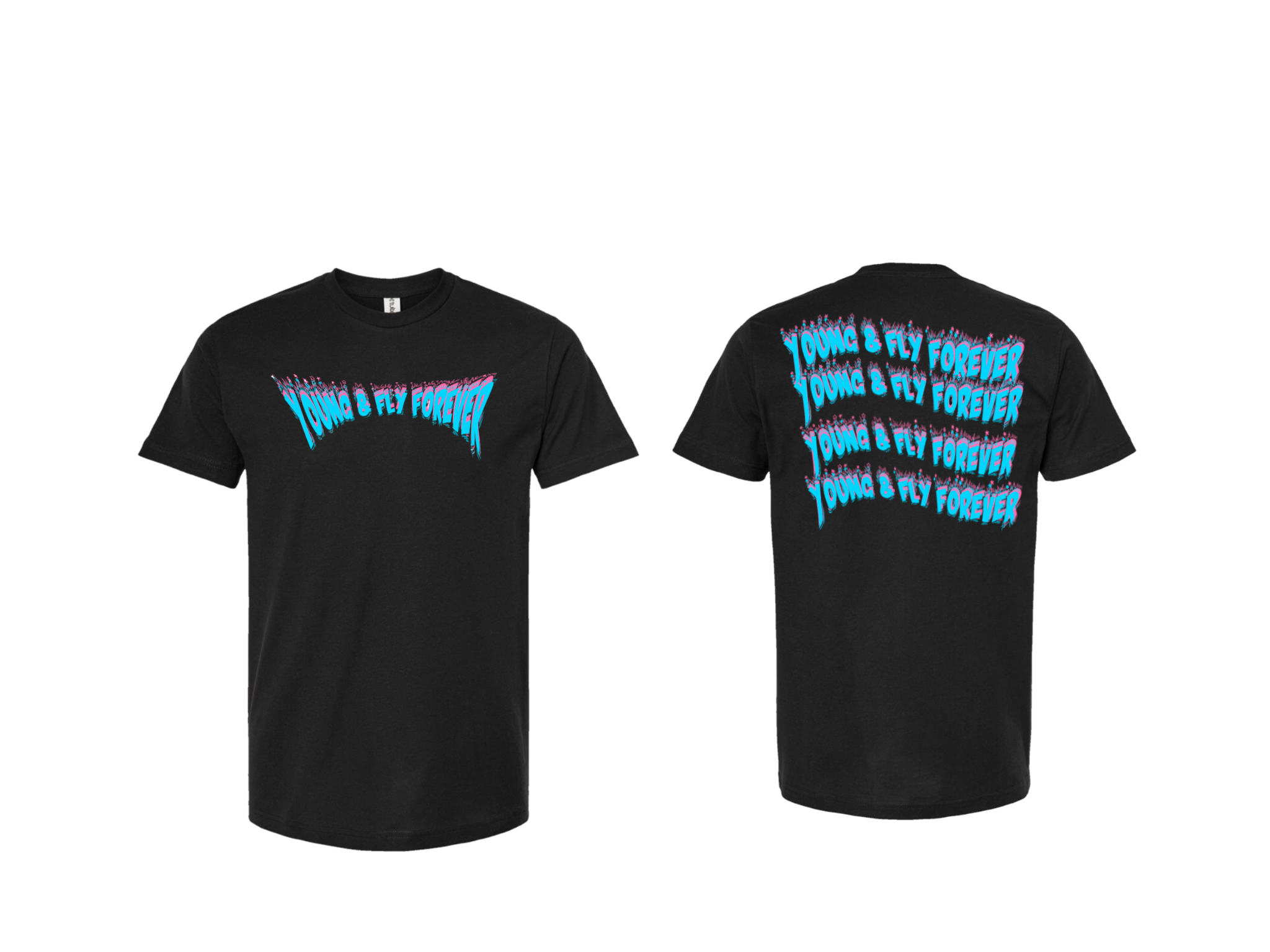 Y&FF Wavy tees (black )
