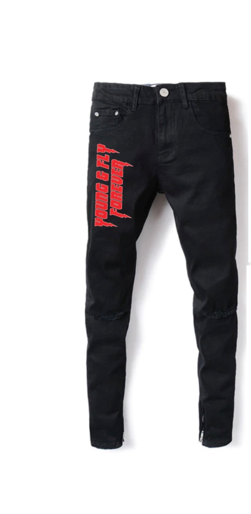 Black Jeans printed (red)