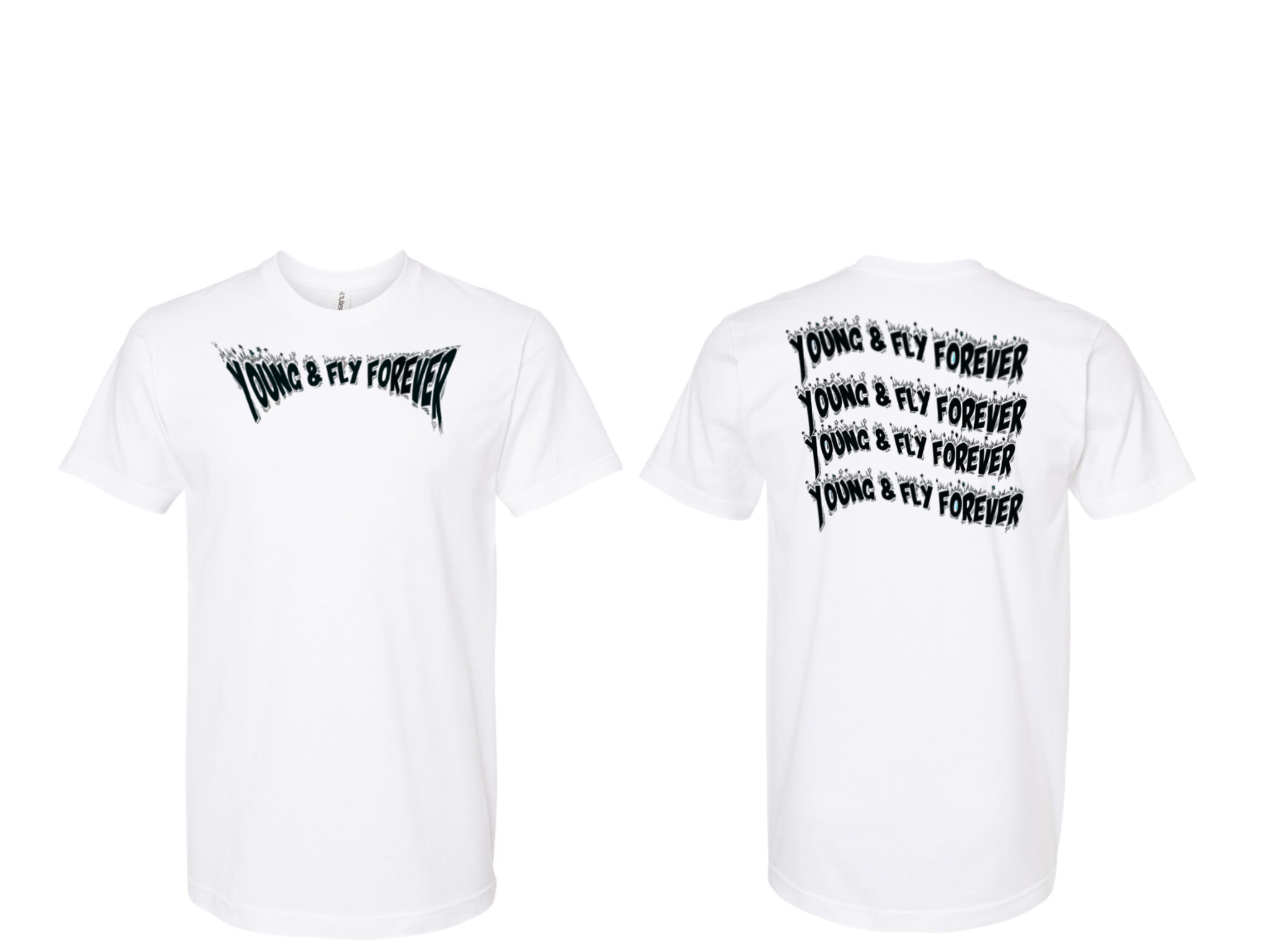 Y&FF Wavy tees (white)
