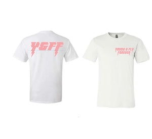 NEW! Sceen printed pink  Lightning Tees