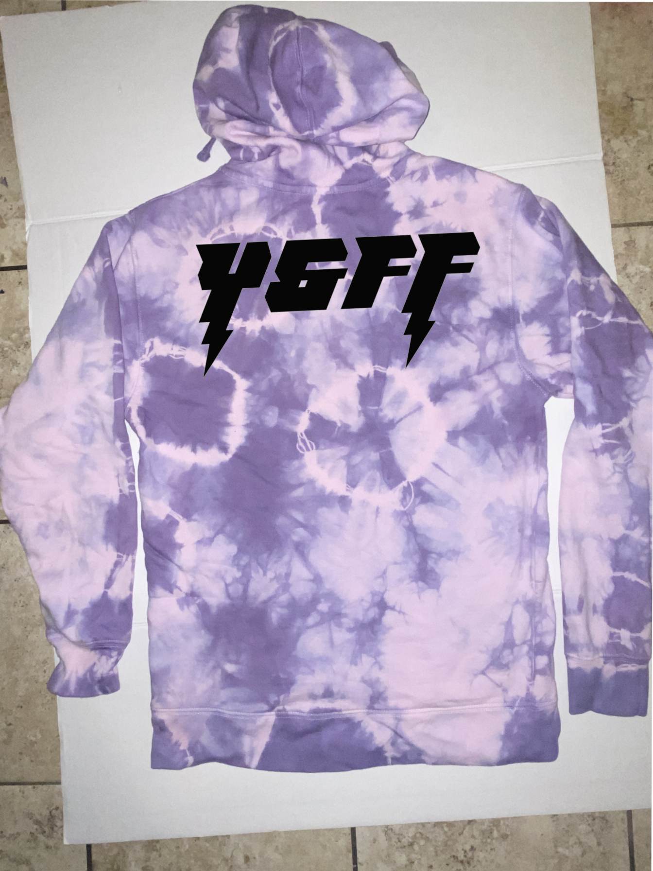 Custom dyed light pink and purple hoodie (super limited)