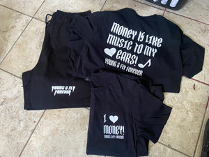 Y&FF RUNNING SHORTS SET (black)