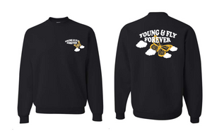 New Butterfly Graphic premium crewneck  (yellow gold butterfly)