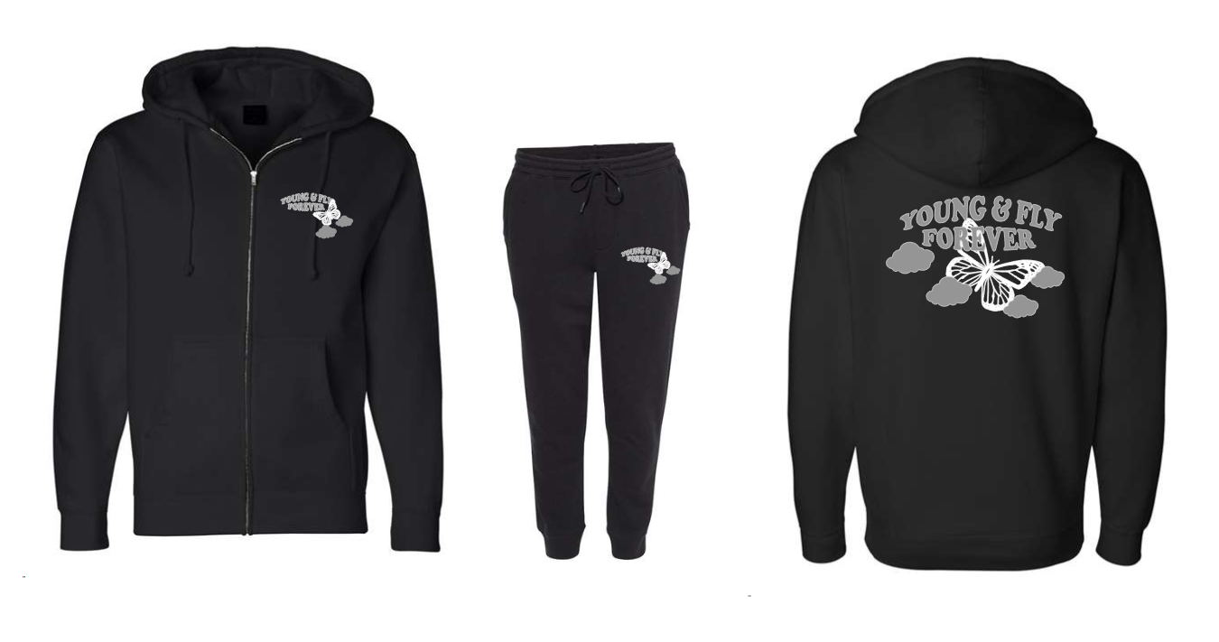 New Butterfly Graphic set (cozy joggers and hoodie)