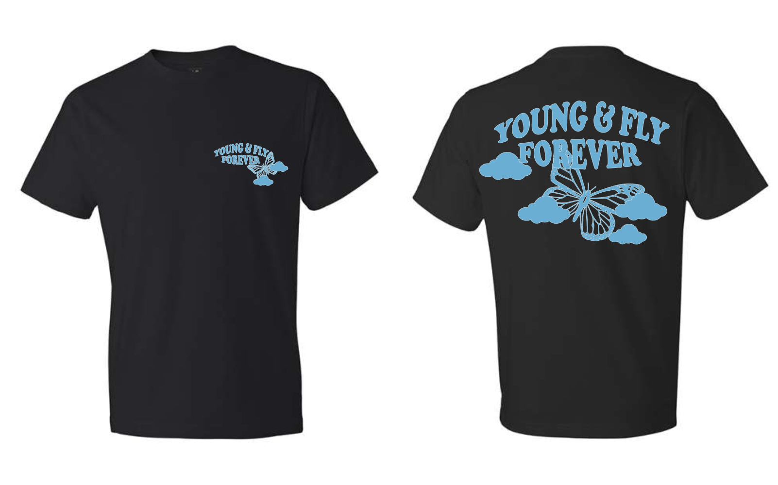 Butterfly Graphic Tees (blue)
